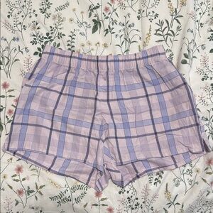 Women’s Plaid Purple Sleep Shorts Unworn
